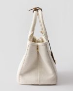 Small Linen Blend Handbag - Image 5